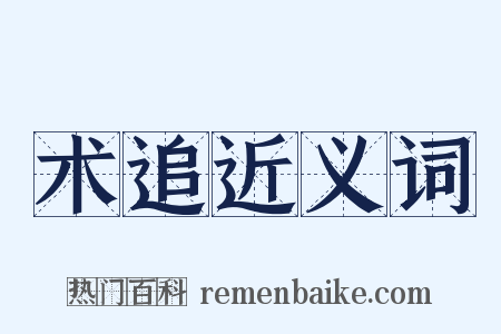 术追近义词是什么意思的图片